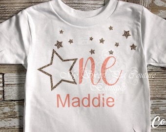 Twinkle Star Geburtstags-Outfit, personalisierter Body und Tütü (Baby 9-24 M)