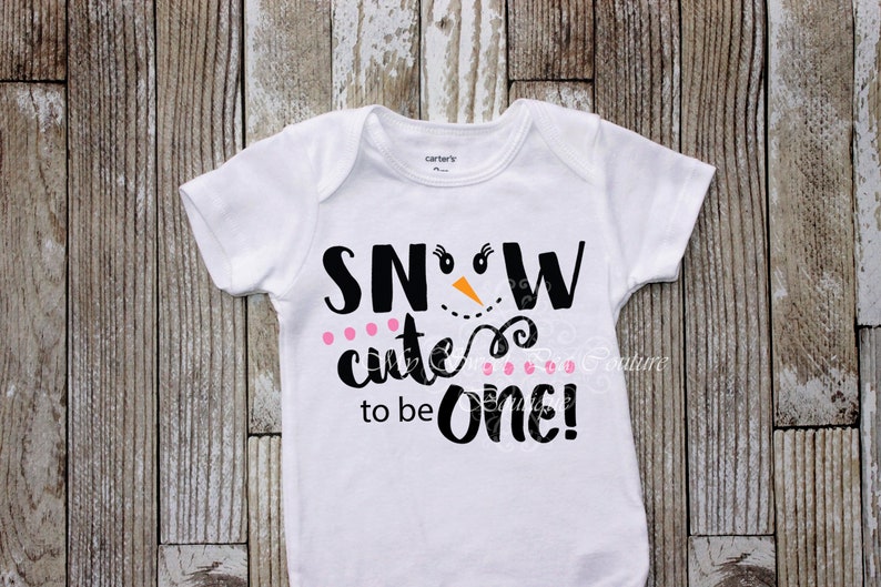 1st Birthday Winter Wonderland First Birthday Snowgirl Outfit Snowman Birthday Snowflake Birthday Snow Cute to be One Birthday Outfit