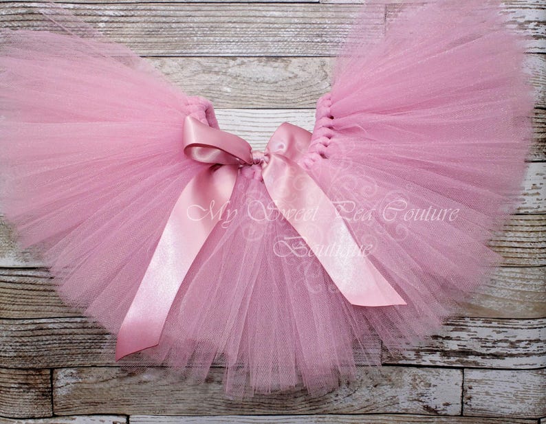 Baby Birthday Tutu Skirt - Full, Fluffy Layers with Optional Bow image 7