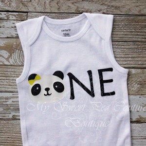First Birthday Panda Outfit- Custom Colors- Personalized- First Birthday Outfit- 1st Birthday- Panda Birthday- One- Cake Smash Outfit