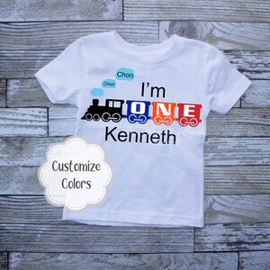 Choo Choo I&#39;m One Train First Birthday Outfit- 1st Birthday- Train First Birthday Shirt- 1st Birthday- Trains- Cake Smash- Birthday Shirt