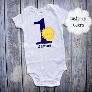 You Are My Sunshine-shirt voor 1e verjaardag voor jongens - schattige cake-smash-outfit met zonthema