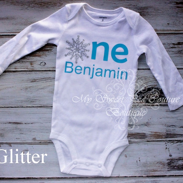 Snowflake First Birthday Shirt First Birthday Outfit Boy 1st Birthday Winter Birthday Cake Smash Outfit Winter Wonderland Christmas Birthday