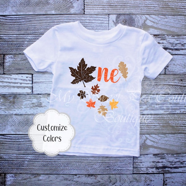 First Birthday Bodysuit: Autumn Leaves Print with Tutu Option