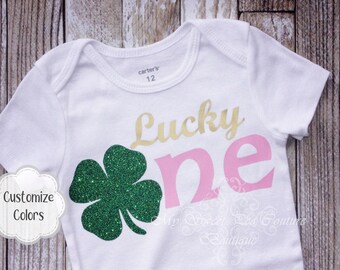 First Birthday Outfit: Green Clover with Tutu (St. Patrick's Day)