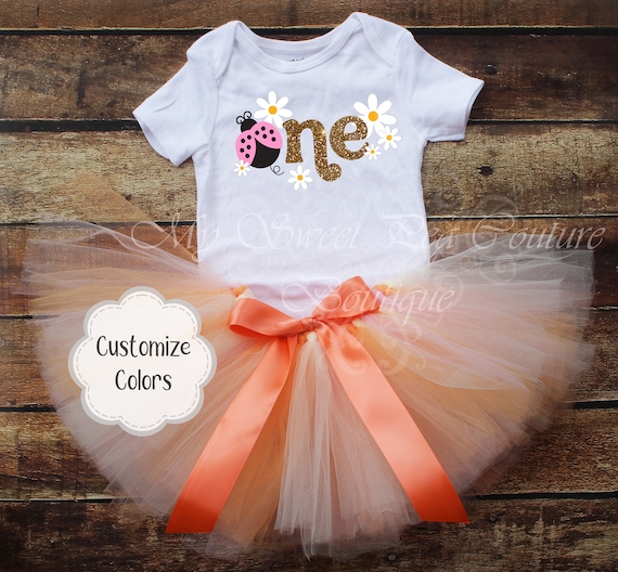 Ladybug First Birthday Tutu Outfit: Groovy June Bug Cake Smash Set for Girls