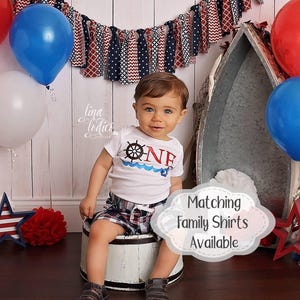 Nautical Sailing Kids Birthday Shirt
