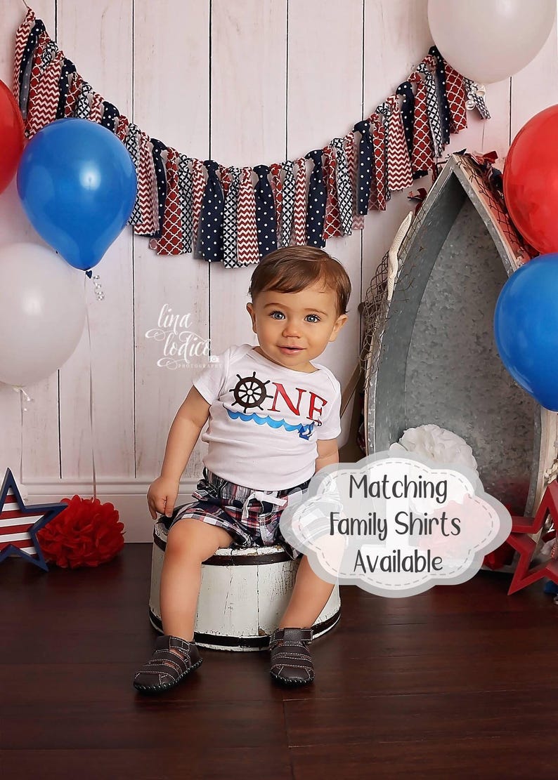 Nautical Sailing Kids Birthday Shirt