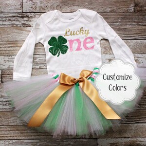 St. Patrick's First Birthday Cake Smash Outfit - Irish Lucky Charm Tutu Set for Baby's Special Day