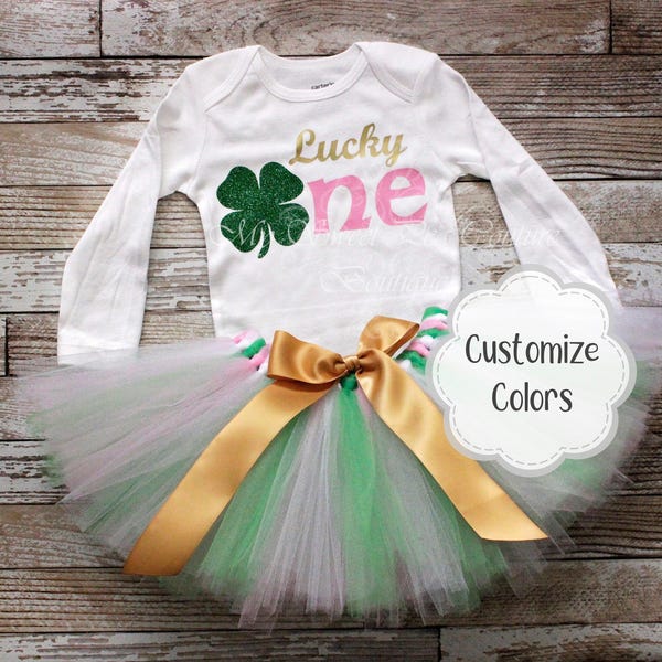 St. Patrick's First Birthday Cake Smash Outfit - Irish Lucky Charm Tutu Set for Baby's Special Day