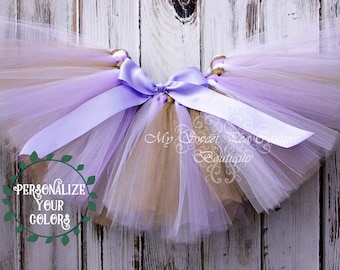 Lavender, Gold & White Tutu- Princess Tutu- Cake Smash Tutu- Baby Tutu- Toddler Tutu- Birthday Tutu- First Birthday Tutu- Photo Prop