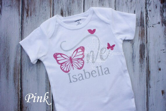Butterfly First Birthday Shirt 
