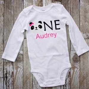 First Birthday Panda Outfit- Custom Colors- Personalized- First Birthday Outfit- 1st Birthday- Panda Birthday- One- Cake Smash Outfit