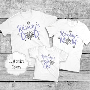 Winter ONEderland First Birthday Outfit: Snowflake Tutu & Family Shirts for Wonderland Celebration