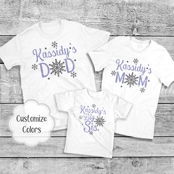 Snowflake First Birthday Outfit Winter Onederland Birthday Matching Family Shirts Wonderland Christmas Birthday Tutu Snow Snowflake Birthday