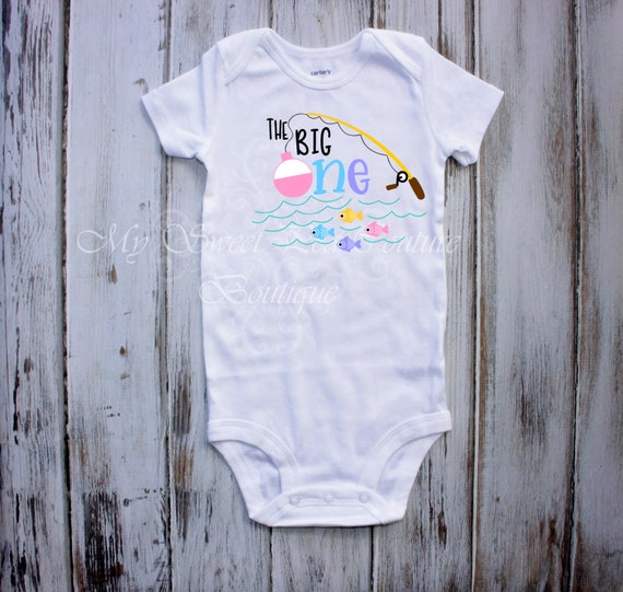 The Big One First Birthday Shirt Girl First Birthday Shirt 1st Birthday Fishing  First Birthday Outfit 1st Birthday Big One Birthday Shirt 