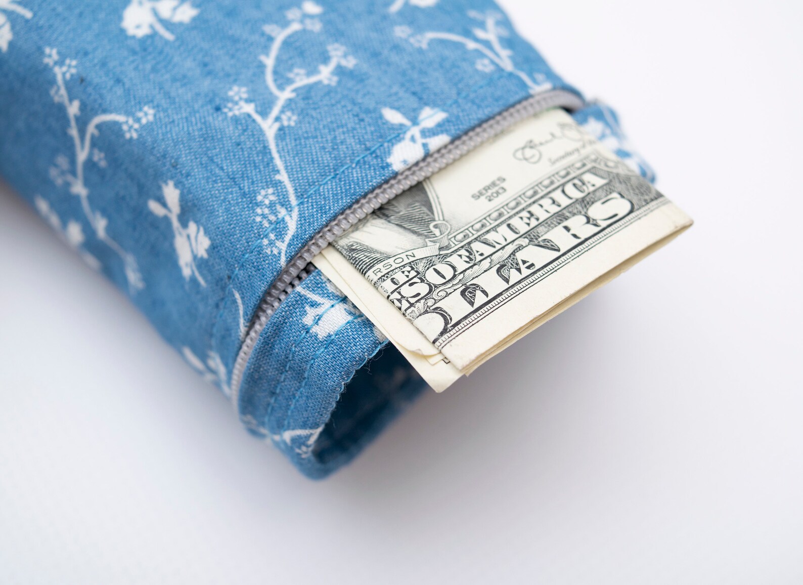 Hidden Wallet Travel Wrist Wallet Blue Wristlet Wallet Etsy Singapore