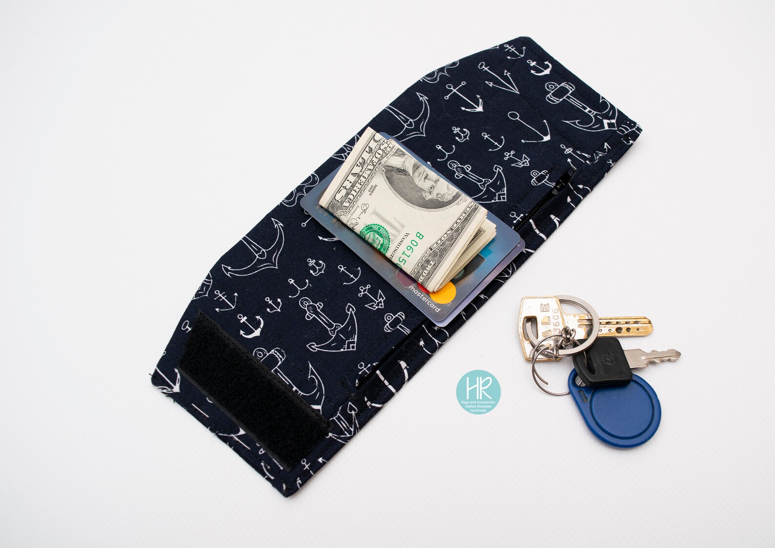 Travel Wrist Wallet Black Minimalist Wristlet Wallet Womens Etsy