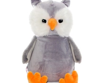 Personalized Baby Gift, "Baby Cubbies"  NEW Hooty Lou, Birth announcement, Pre-school grad stuffed animal keepsake with machine embroidery