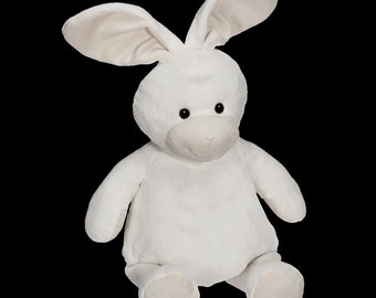 Personalized baby gift, Buddy Bunny, Stuffed animal keepsake, machine embroidery, Baptism gift, Memorial gift,  Personalized keepsake