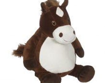 Personalized baby gift, Horse, Stuffed animal keepsake, machine embroidery, Baptism gift, Memorial gift,  Personalized keepsake