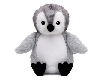 Personalized Baby Gift, "Baby Cubbies"  NEW Cute and Soft Baby Penguin, Birth announcement, stuffed animal keepsake with machine embroidery