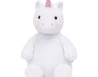 Personalized Baby Gift, Unicorn, Birth announcement stuffed animal, Personalized stuffed animal, keepsake, machine embroidered