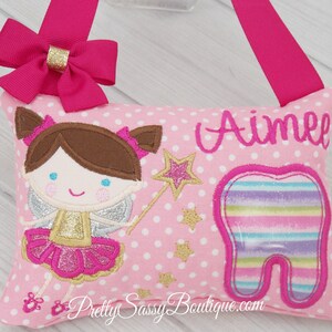 Tooth Fairy Pillow Girl, Personalized Tooth Fairy Pillow Tooth Fairy Kit, Tooth Pillow, Tooth Fairy Pouch, Girls, Birthday, Valentines Gift
