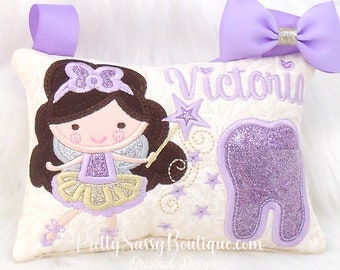 Gold Tooth Fairy Pillow, Tooth Fairy Pillow, Girls Tooth Pillow, Girl Tooth Fairy Pillow, Birthday Gift, Princess Personalized Tooth Pillow,