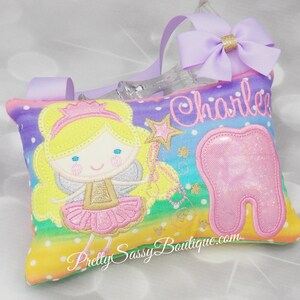 Tooth Fairy Pillow Girl, Personalized Tooth Fairy Pillow Tooth Fairy Kit, Tooth Pillow, Tooth Fairy Pouch, Girls, Birthday, Valentines Gift