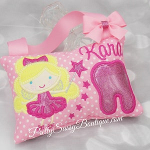 Tooth Fairy Pillow Girl, Personalized Tooth Fairy Pillow Tooth Fairy Kit, Tooth Pillow, Tooth Fairy Pouch, Girls, Birthday, Valentines Gift