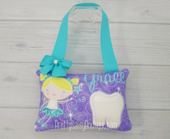 Purple Tooth Fairy Pillow Girl Girls Tooth Fairy Pillow Etsy