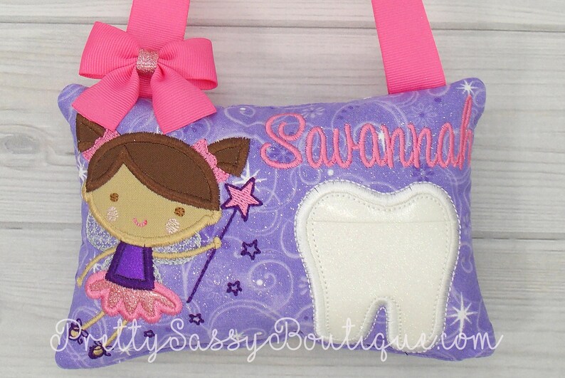 Purple Tooth Fairy Pillow Girl Girls Tooth Fairy Pillow Etsy