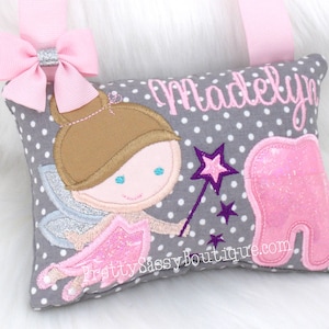 Tooth Fairy Pillow Girl, Personalized Tooth Fairy Pillow Tooth Fairy Kit, Tooth Pillow, Tooth Fairy Pouch, Girls, Birthday, Valentines Gift