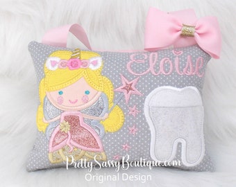 Personalized Unicorn Tooth Fairy Pillow, Princess Pillow, Tooth Pillow, Personalized Gifts, Girl Gift, Baby Shower, Birthday, Princess, Pink