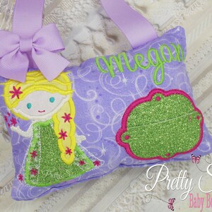 Princess Tooth Fairy Pillow Girl, Girls Tooth Fairy Pillow, Glitter Personalized Tooth Pillow, Girl Tooth Pillow, Fairy,Birthday, Baby, Gift