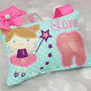 Tooth Fairy Pillow Girl, Personalized Tooth Fairy Pillow Tooth Fairy Kit, Tooth Pillow, Tooth Fairy Pouch, Girls, Birthday, Valentines Gift