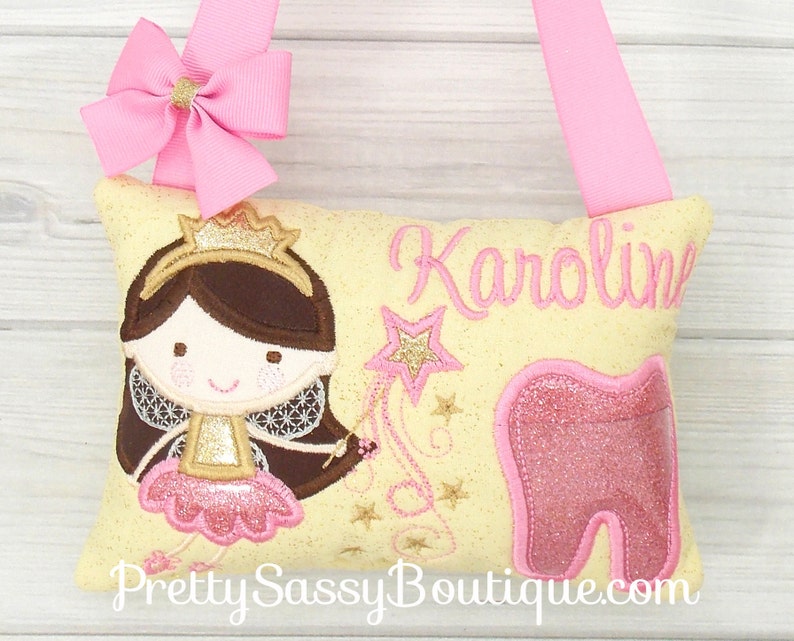 christening//baby gift Tooth fairy pillow purple//blue//pink//orange