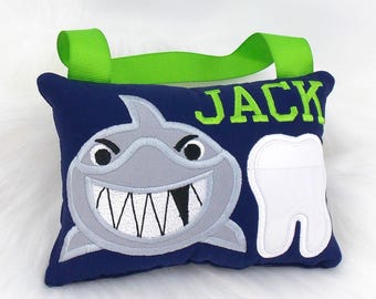 Shark tooth fairy pillow, Shark tooth pillow,Nautical nursery gift, Shark birthday gift, Tooth receipt, Tooth chart, Birthday gift, Newborn