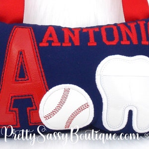 Baseball Tooth Fairy Pillow, Sports Personalized Tooth Pillow, CUSTOMIZE IT Tooth pillow, Soccer, Football, Baseball, Hockey, Birthday gift