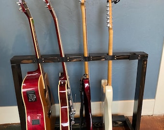 Soporte vertical de madera para guitarra - Estuche para guitarra - Soporte para instrumentos - Decoración para el hogar