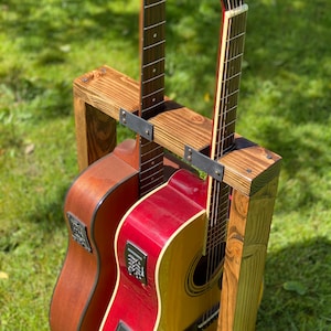 Upright Wooden Guitar Rack - Guitar Case - Instrument Holder - Home Decor
