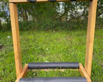 Soporte vertical de madera para guitarra con lona y fieltro - Estuche para guitarra - Soporte para instrumentos - Decoración para el hogar