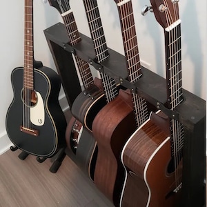 Upright Wooden Guitar Rack - Guitar Case - Instrument Holder - Home Decor