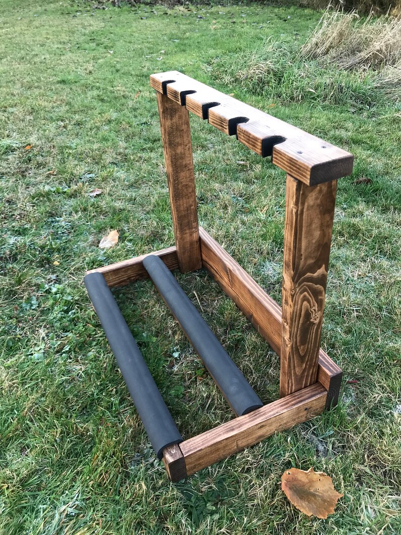 Leaning Wooden Guitar Rack - Guitar Case - Instrument Holder - Home ...