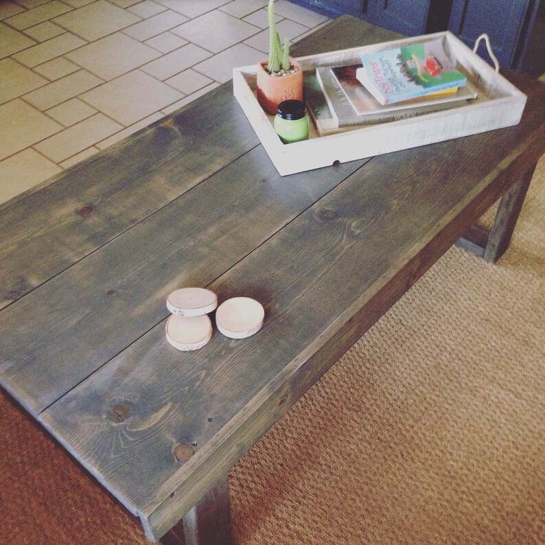 Large Rustic Coffee Table Gray Home Decor Furniture