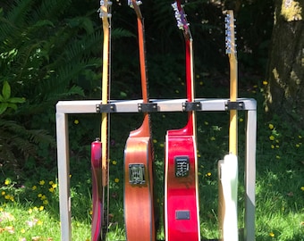 Soporte vertical de madera para guitarra - Estuche para guitarra - Soporte para instrumentos - Decoración del hogar