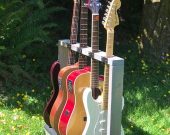 Soporte vertical de madera para guitarra - Estuche para guitarra - Soporte para instrumentos - Decoración del hogar