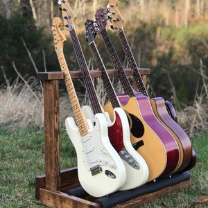Leaning Wooden Guitar Rack - Guitar Case - Instrument Holder - Home Decor