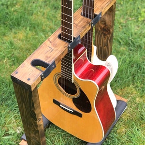 Upright Wooden Guitar Rack - Guitar Case - Instrument Holder - Home Decor